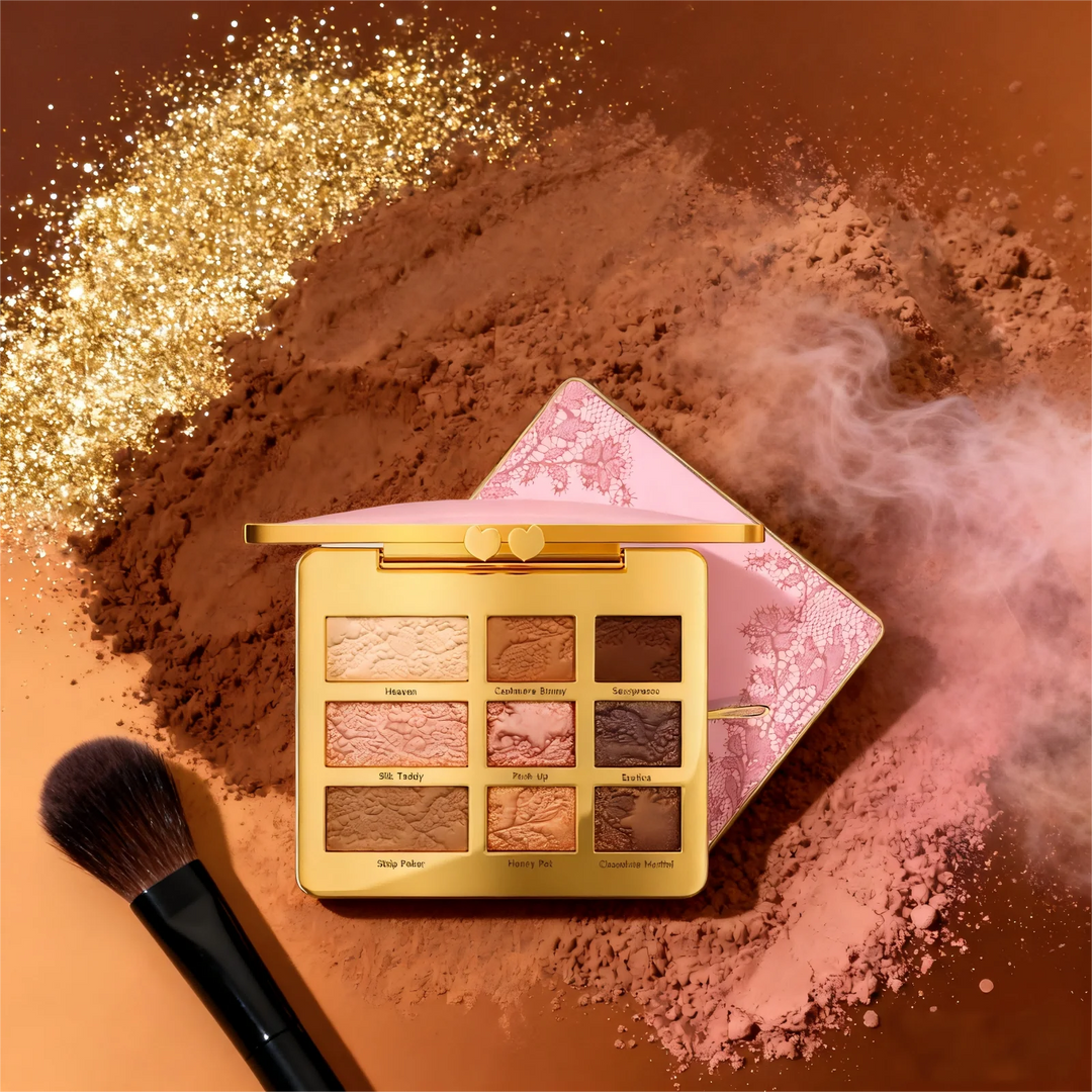 Shimmer Eyeshadow Palettes Professional Highlighter Waterproof Smudge-Proof Glitter Eye Shadow 9 Colors Makeup Eyeshadow Palette