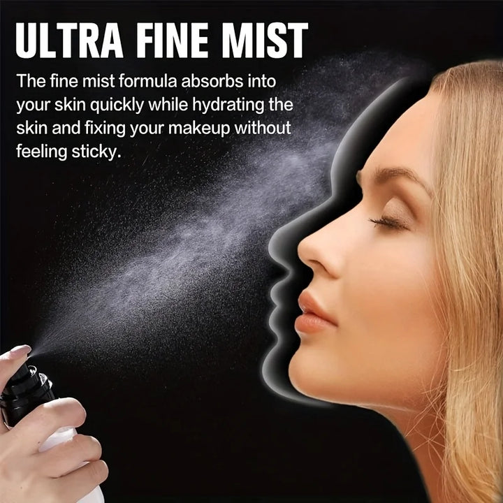 Hydrating Shimmer Setting Spray,Long Lasting Waterproof Oil Control Makeup Spray,Sweat-proof Hydrating Fixation Glow Finish