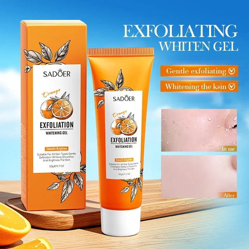 Orange Exfoliating Peeling Gel Facial Scrub Moisturizing Nourish Repair Scrubs Blackhead Removal Face Cleanser Korean Cosmetics