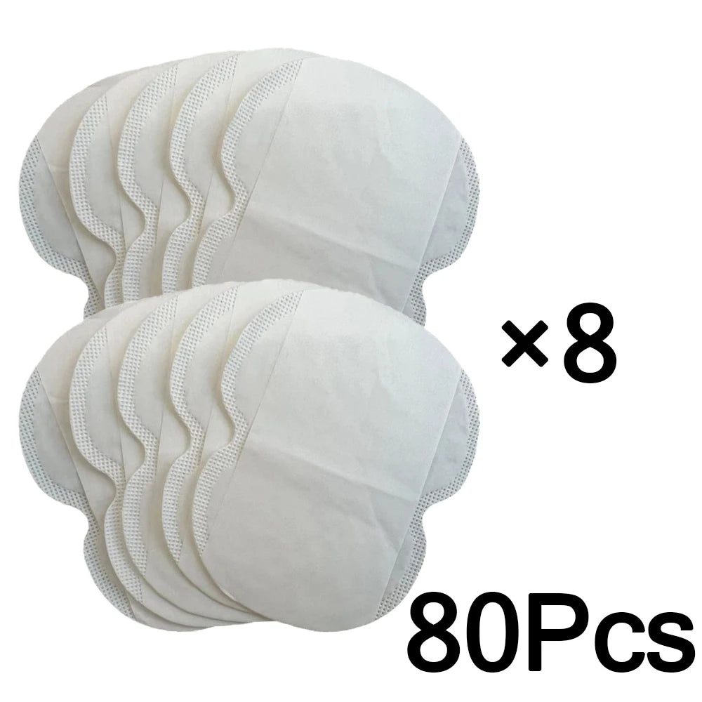 10-80Pcs Underarm Sweat Pads for Women and Men Fight Hyperhidrosis Comfortable Unflavored Non Visible Extra Adhesive Disposable