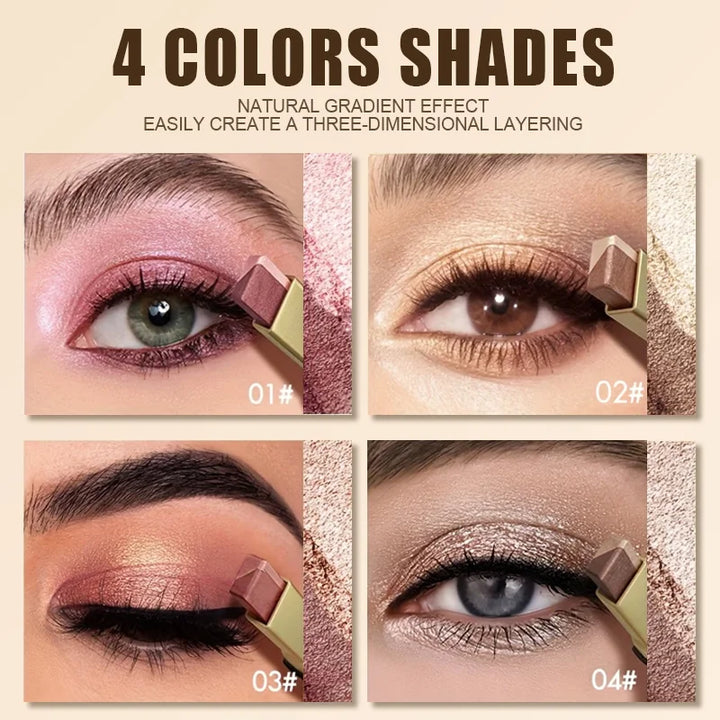 Double Color Eye Shadow Stick, Naturally Tinged, Not Easy to Mottle Off Makeup, Pure Color, Create Natural Makeup Effect