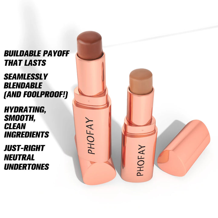 PHOFAY 1Pc Multi-purpose Contour Stick Natural Matte Highlighters Nose Shadow Cream Lasting Contouring Bronzer Face Makeup Cosme
