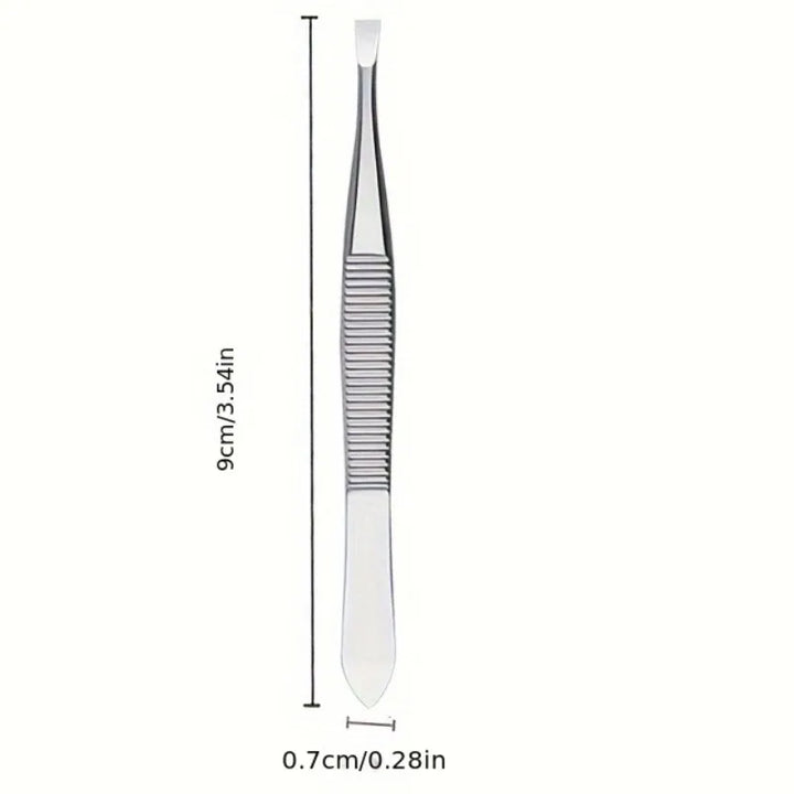 1PC Precision Eyebrow Tweezers- Professional Stainless Steel Tool for Eyebrow Shaping & Facial Hair Removal - Unisex Beauty Tool