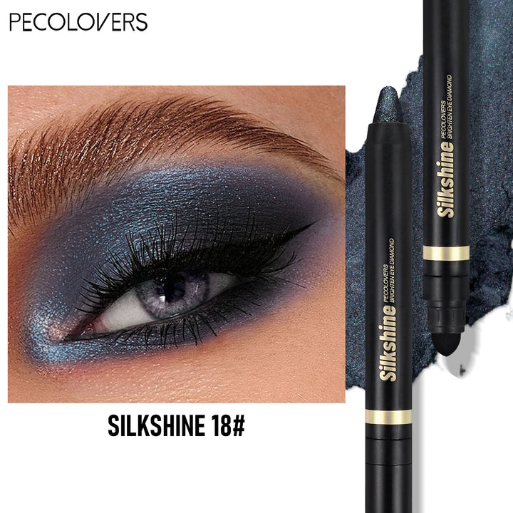 Double-head Eyeshadow Stick,Waterproof,Smudge-Proof Eyeliner, Multi-Color Shimmer Palette,Easy Application for Eyes Contouring