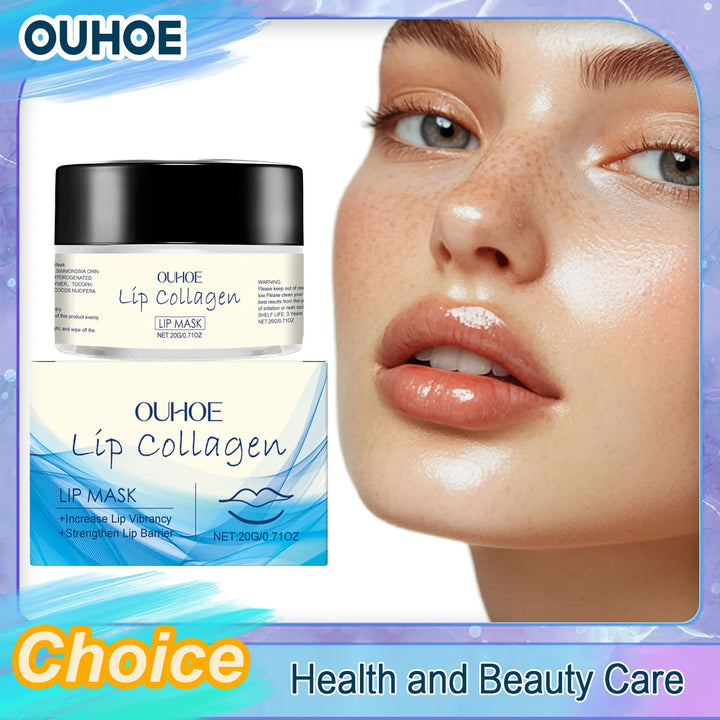 Collagen Lip Mask Improve Dry Prevent Cracked Remove Chapping Fade Fine Lines Moisturizing Soothing Smoothing Repairing Lip Mask