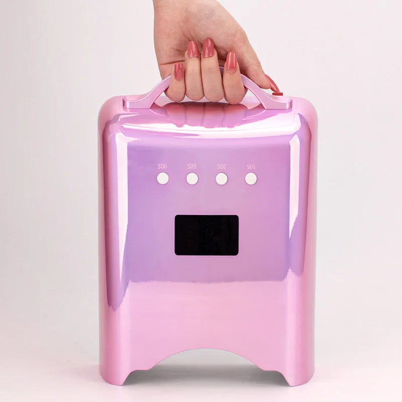 Luxury 110W/78W Rechargeable Nail Lamp with Mirror Bottom Wireless Gel Polish Dryer Manicure Machine Cordless Nail UV LED Lamp