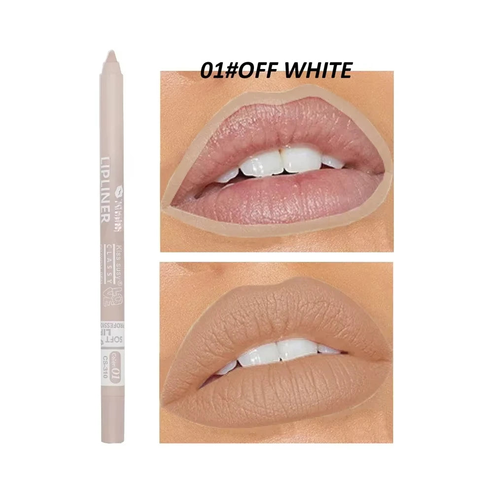20 Color Matte Lipliner Pencil Waterproof Natural Red Brown Pro Lip Liner Makeup Lips Contour High pigment Lipstick Cosemetic