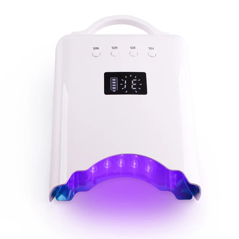 Luxury 110W/78W Rechargeable Nail Lamp with Mirror Bottom Wireless Gel Polish Dryer Manicure Machine Cordless Nail UV LED Lamp