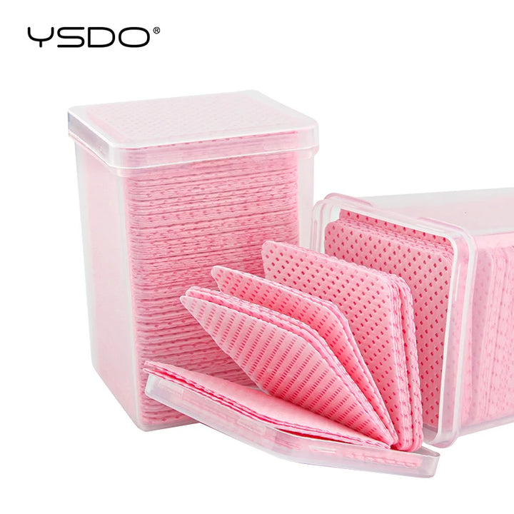 200 PCS Cleaning Cotton Pads Paper Cotton Wipes Eyelash Glue Remover Wipes Cleansing Cotton Nails Art Polish Makeup Clean Pads