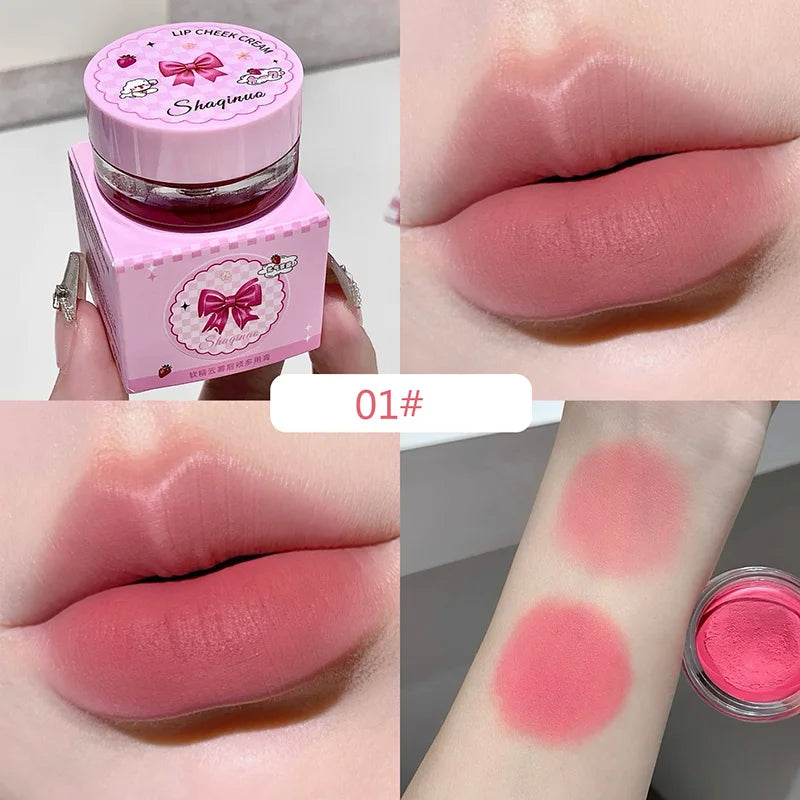 Matte Lip Mud Pot Velvet Mist Lip Glaze Waterproof Low Saturation Lip Tint Milk Orange Pink Lipstick Korean Dupe Makeup Girls