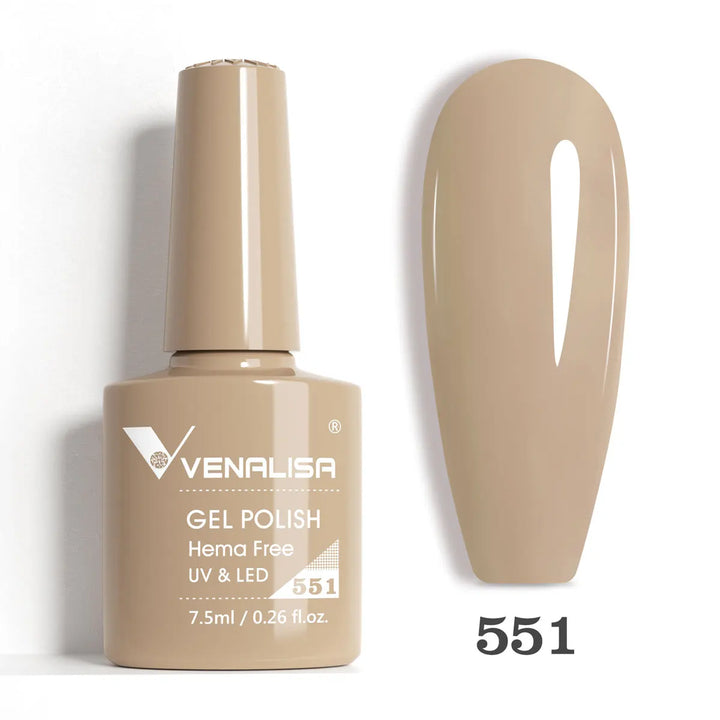 Venalisa HEMA TPO FREE Nail Gel Polish Glitter Gorgeous Full Coverage Soak Off UV LED French Nail Jelly Pink Nude Collection