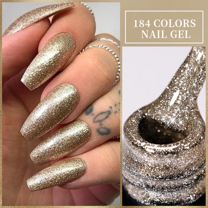 LILYCUTE 7ML Auroras Thermal Gel Nail Polish Nude Dark Purple Glitter Gradient Temperature Color Changing Nail Art Gel Varnishes