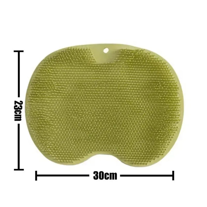Exfoliating Brush for Feet Foot Wash Mat Brush Body Wash Scrubber in Shower Silicone Bath Massage Mat Back Brush Wall Mounted