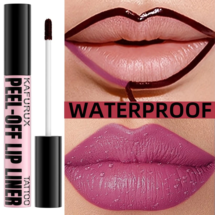 1PC Waterproof Lip Liner Peel Off Lipgloss Long Lasting Matte Lip Tint Pink Brown Contour Tear-off Lip Makeup Lips Stain Gifts