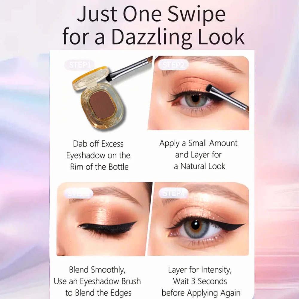 Matte Single Eyeshadow — Brown for Eye Brightening & Face Conceal, Long-Lasting Waterproof, Easy Blend Multi-Look, Xmas & Winter