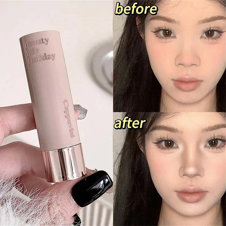 Moisturizing Matte Concealer Contour Stick Smooth Lasting 3D Nose Shadow Waterproof Face Highlight Brighten Contour Makeup
