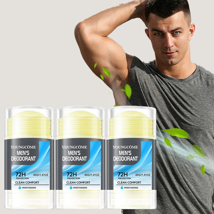 Deodorant Stick Natural Deodorant for Men, Anti Sweating Keep Drying Lasting Fragrance Remove Armpit Odor Underarm Refresh Stick