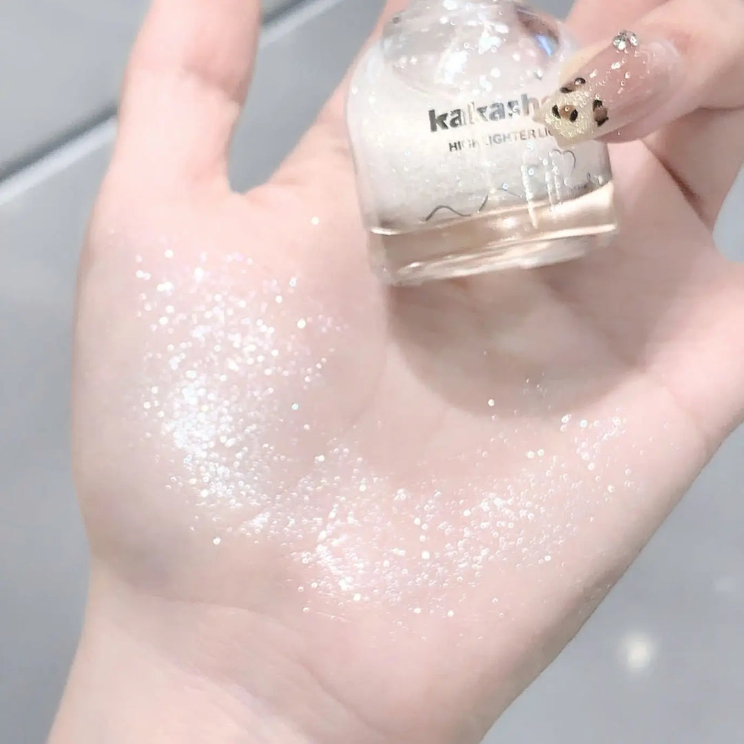 kakashow Liquid Highlighter Diamonds Ball Longlasting Shimmer Glow Brightening Glitter Multifunctional for Face Eyes Body