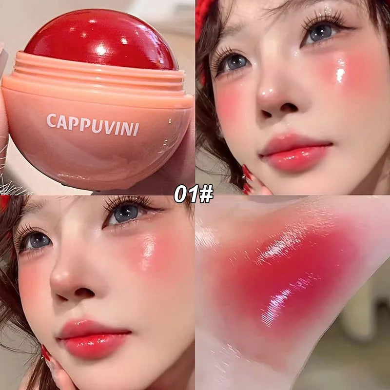 Juice Face Blusher Smooth Cheek Eye Cream Blush Mirror Natural Look Brighten Highlighter Balm Rouge Waterproof Contour Makeup