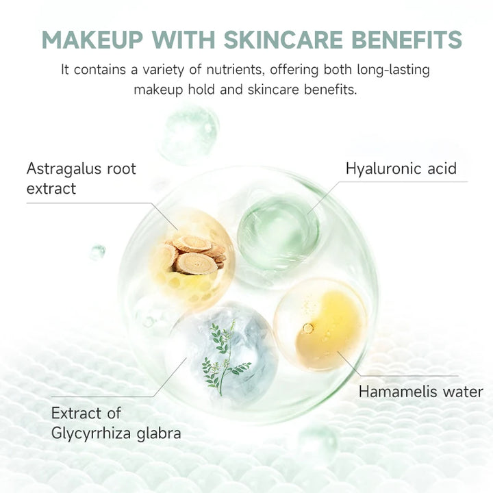 Long-Lasting Makeup Setting Spray With Hyaluronic Acid, Moisturizing Oil Control,  Smudge & Transfer Resistant, Quick-Dry