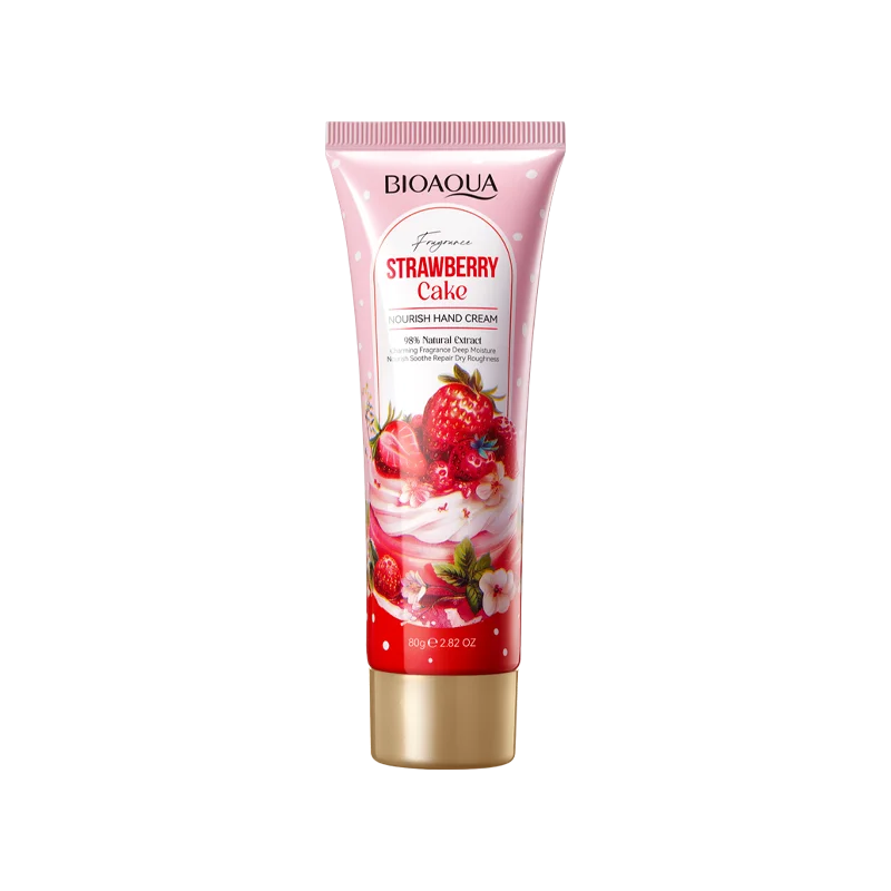 BIOAOUA Strawberry Cake Nourishing Hand Cream Deep Hydration Moisturizing Remove chapping Hand Cream Beauty Skincare