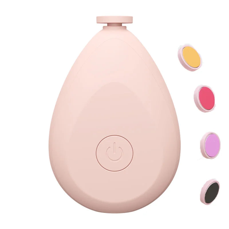 Newborn electric nail file + scissor set, safe round tip, anti-scratch, portable recharge, must.