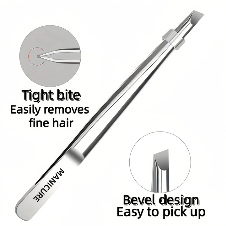 Stainless Steel Tweezers Tool Suitable for Eyebrow Eyelash Application Beard & Mustache Trimming False Eyebrow Applicator Gifts