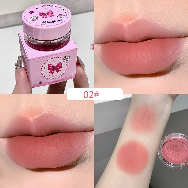 Matte Lip Mud Pot Velvet Mist Lip Glaze Waterproof Low Saturation Lip Tint Milk Orange Pink Lipstick Korean Dupe Makeup Girls