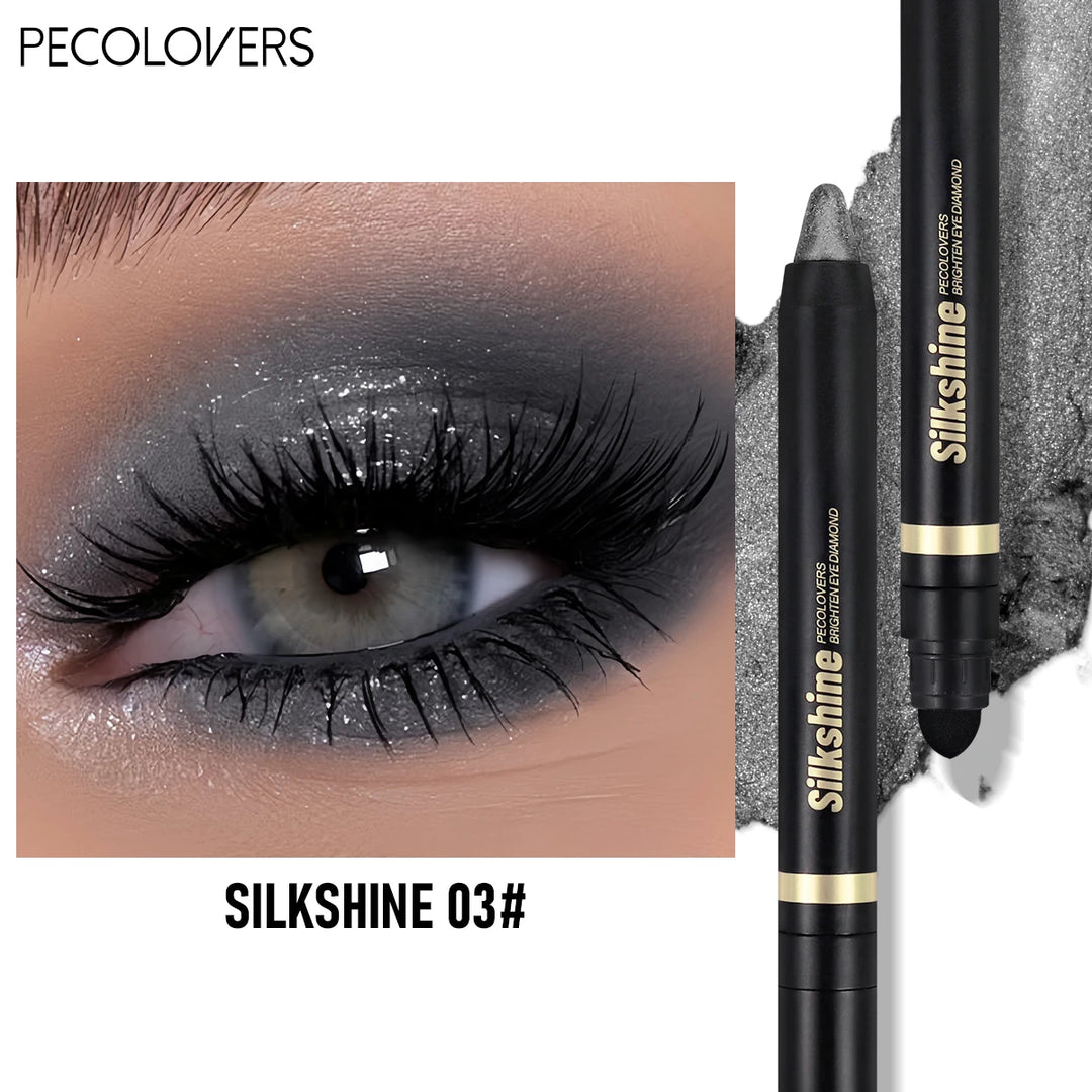Double-head Eyeshadow Stick,Waterproof,Smudge-Proof Eyeliner, Multi-Color Shimmer Palette,Easy Application for Eyes Contouring