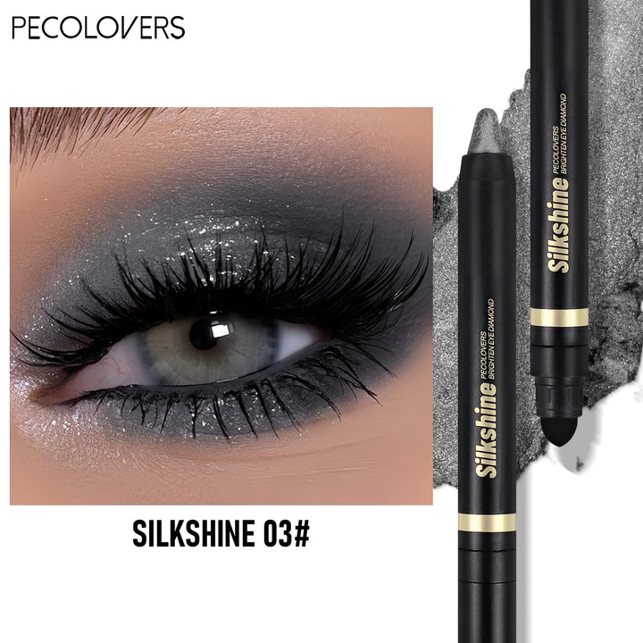 Double-head Eyeshadow Stick,Waterproof,Smudge-Proof Eyeliner, Multi-Color Shimmer Palette,Easy Application for Eyes Contouring