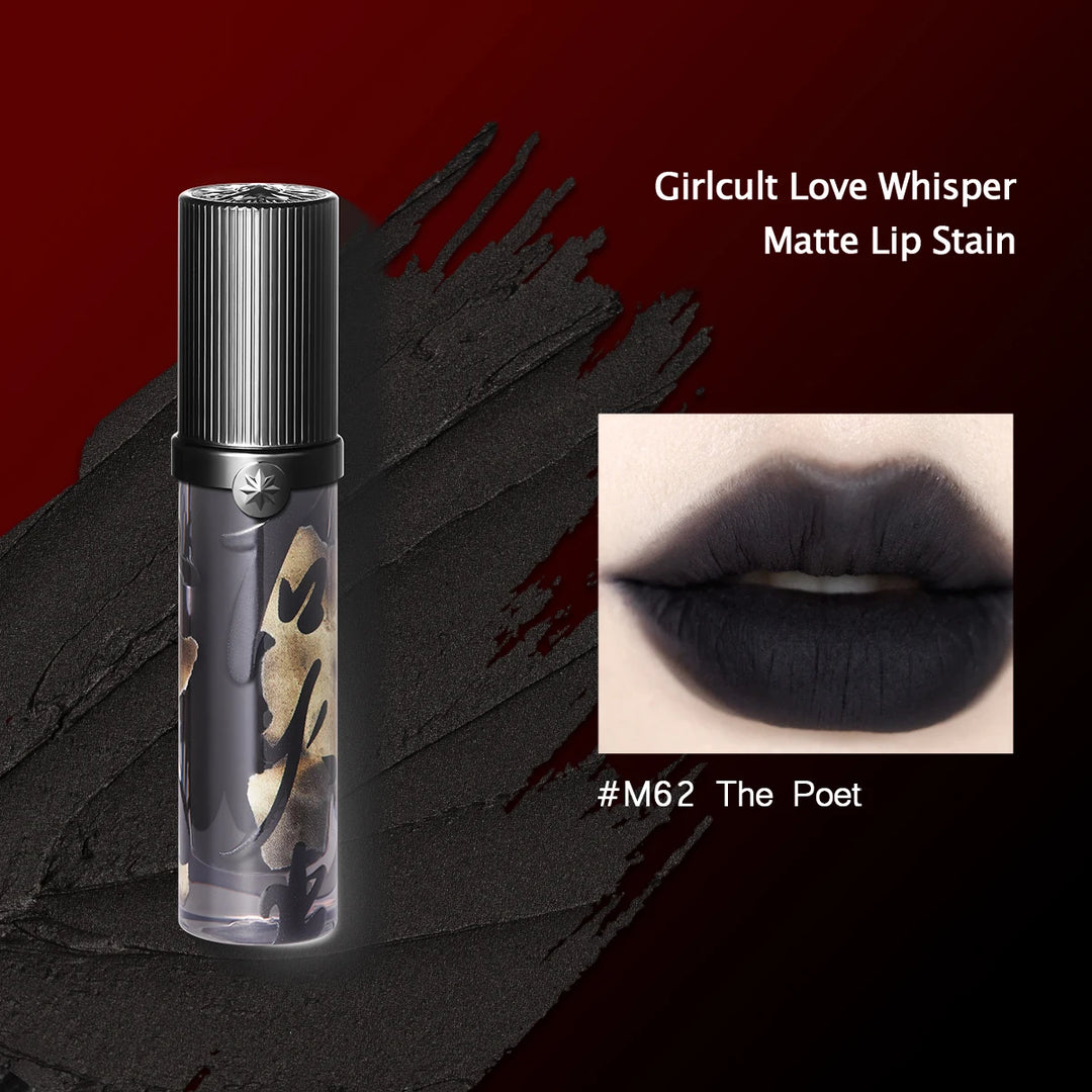 Girlcult Love Whisper Matte Lip Stain,Velvet Matte Texture,Lightweight Non-Drying,Soft-Focus Matte Finish,Edgy Makeup Looks,Gift