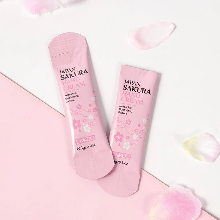 7pcs Collagen Sakura Hand Cream Skin Soften Nourish Care Deep Cracked Repair Beauty Products Girl Moisturizing Hand Skin