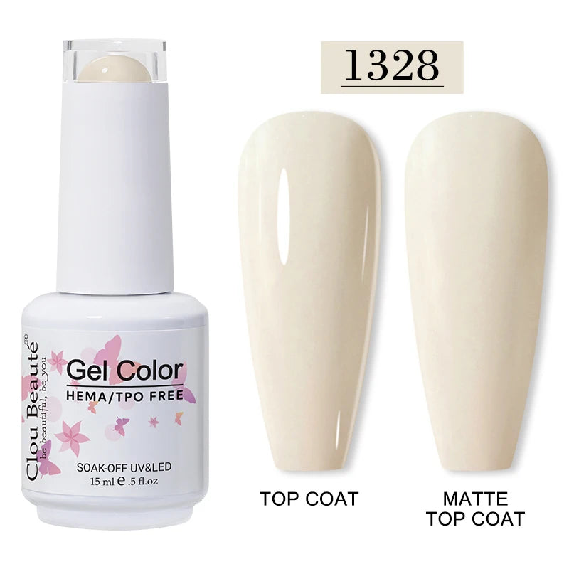Clou Beaute 15ml HEMA TPO FREE Gel Nail Polish Vernis Semi Permanent UV Nail Art Varnish Lakiery Hybrydowe Manicure Gel Polish