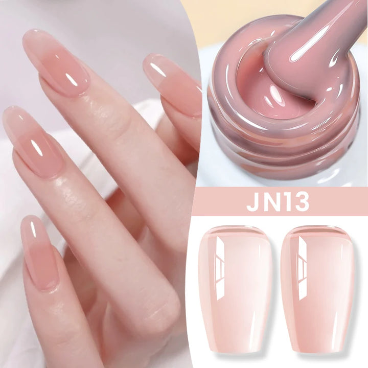 BORN PRETTY 10ml Translucent Jelly Nude Gel Nail Polish Colorful  Varnish Semi Permanent UV LED Nail Art  Manicure Gel
