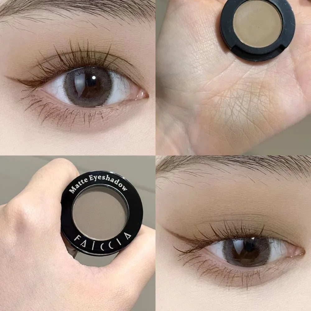 Eyeshadow Illuminator Matte White Highlighter Brighten Palette Lasting Shimmer Glitter Highly Pigmented Monochrome Eyes Makeup