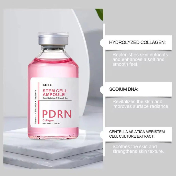 PDRN Moisturizing Face Serum Collagen Boost Deep Hydrating Plumping Effect Brightening Skin Barrier Repair Ampoule Skincare 30ml