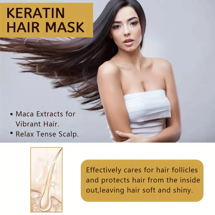 Magical Keratin Hair Mask 5 Seconds Fast Repair Damaged Frizzy Hair Soft Smooth Shiny Straightening Deep Moisturizing Hair Care