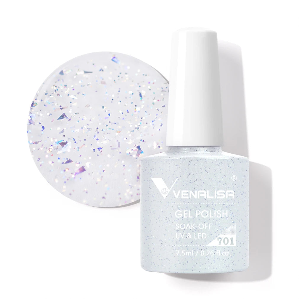 Venalisa HEMA TPO FREE Nail Gel Polish Glitter Gorgeous Full Coverage Soak Off UV LED French Nail Jelly Pink Nude Collection