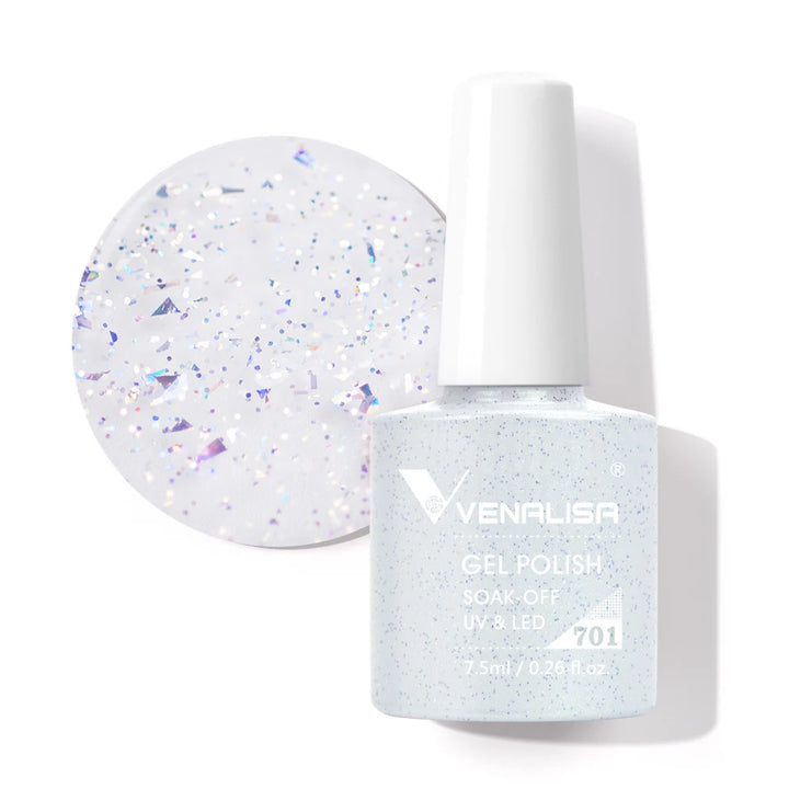 Venalisa HEMA TPO FREE Nail Gel Polish Glitter Gorgeous Full Coverage Soak Off UV LED French Nail Jelly Pink Nude Collection