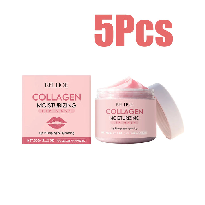 Collagen Lip Mask Overnight Repair Moisturizing Nourishing Treatment for Dry Flaky Lips Women's Lip Care Essential Fade Lip Line