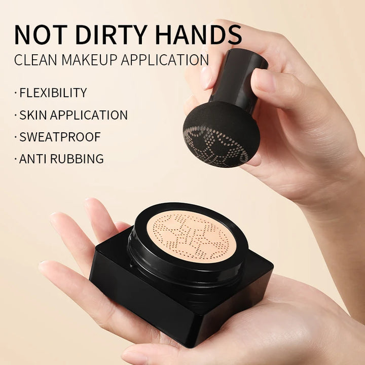 Mushroom Shaped Air Sponge Bb Cream Foundation Concealing Long Lasting Moisturizing Natural Makeup Lightweight and Non Creased