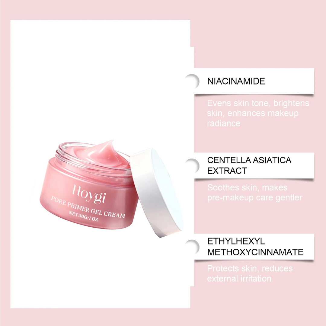 Pore-Invisible Primer Cream - Conceals Imperfections, Corrects Skin Tone, Smooths Makeup, Moisturizes and Hydrates