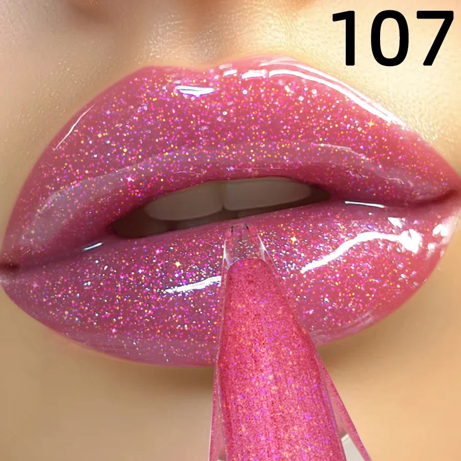 8 Colors Moisturizing Lip Gloss Shimmer Glitter Long Lasting Lip Oil Gloss Care the Lips Korean Makeup Gifts Pink Plumping Lips