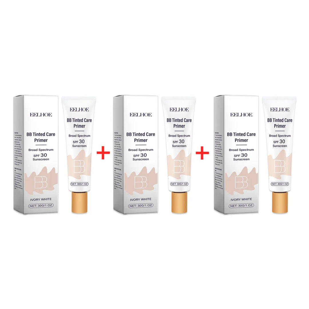 EELHOE BB Cream Foundation Face Primer Concealer For Acne Pores Blemishes Coverage Moisturizing Sun block Brightening Skin Tone