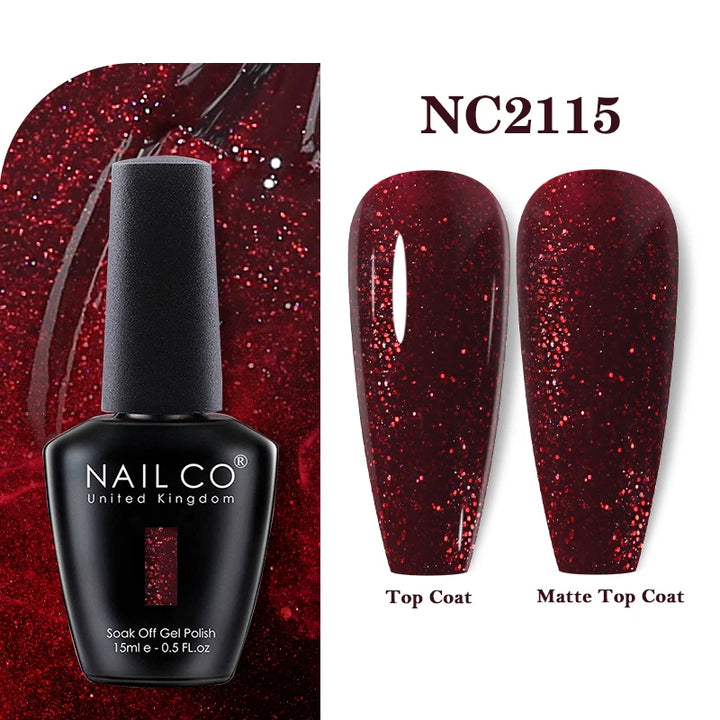 NAILCO 131Colors Vernis Semi Permanent UV Varnish Gel Nail Polish Nails Art Gel Manicure TOP BASE Varnish Hybrid