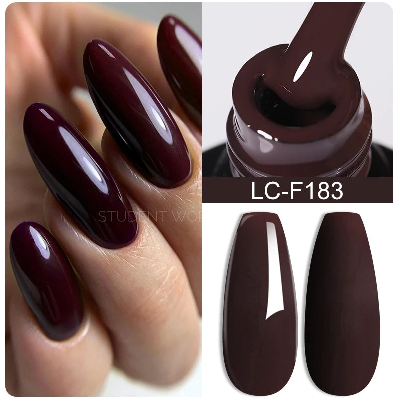 LILYCUTE 7ML Auroras Thermal Gel Nail Polish Nude Dark Purple Glitter Gradient Temperature Color Changing Nail Art Gel Varnishes