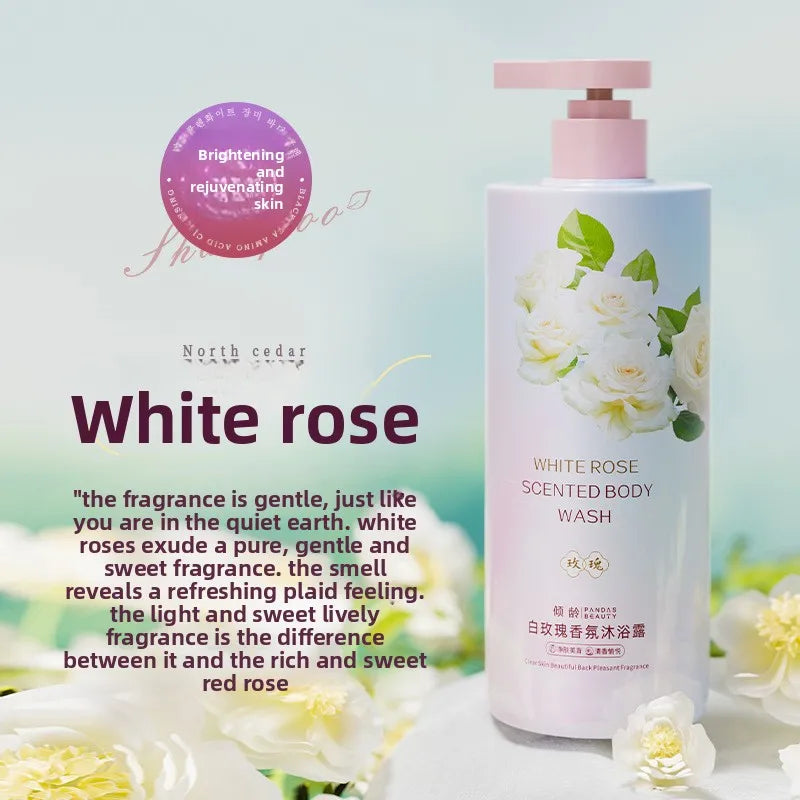 White Rose Red Rose Cherry Blossom Fragrance Body Wash 800ml Cleansing Oil Control Moisturizing Shower Gel