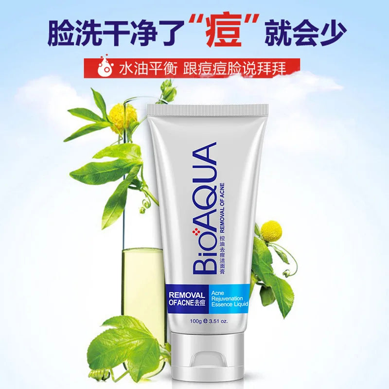 BIOAQUA Facial Cleanser  Anti Wrinkle Face Wash Foam skincare Face Cleanser Anti Acne Blackhead Remover Moisturizing Skin Care