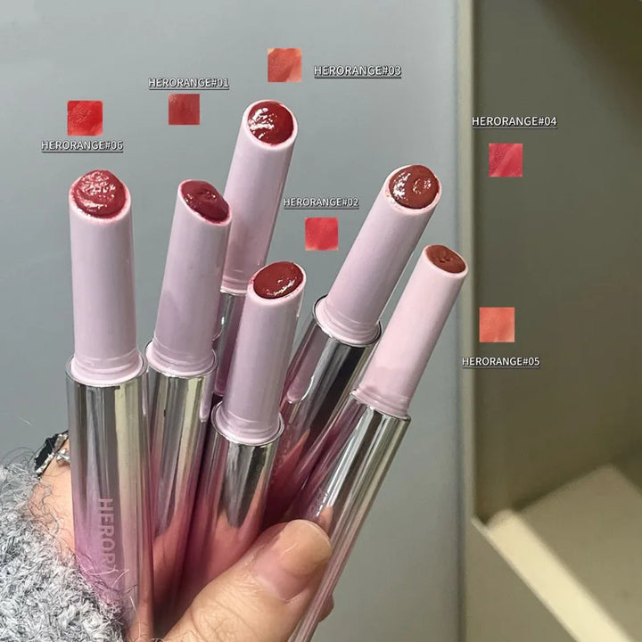 Rose Pink Solid Lip Gloss Mirror Lips Plumping Moisturizing Lipstick Nourishing Water Light Lip Tint Red Lip Glaze Korean Makeup
