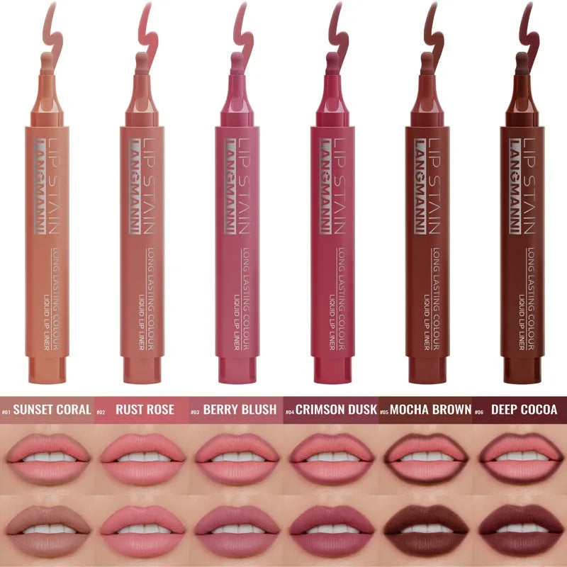 Matte Liquid Lip Liner Marker Pen Dyeing Lip Gloss Waterproof Long Lasting Lipstick Pencil Sexy Lips Contour Makeup Cosmetics